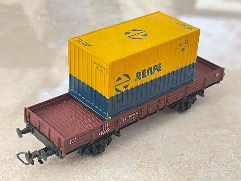 Kleinbahn Låg Sidovagn Container RENFE 333 HO