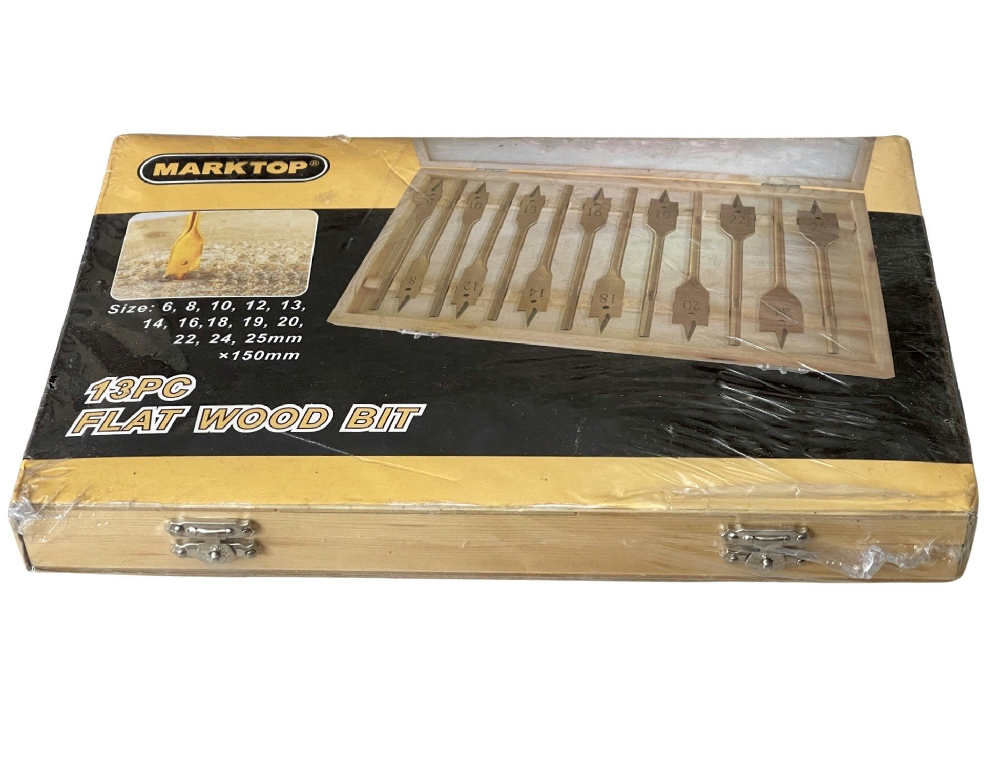 Marktop 13 pcs Flat wood bit 6-25 mm