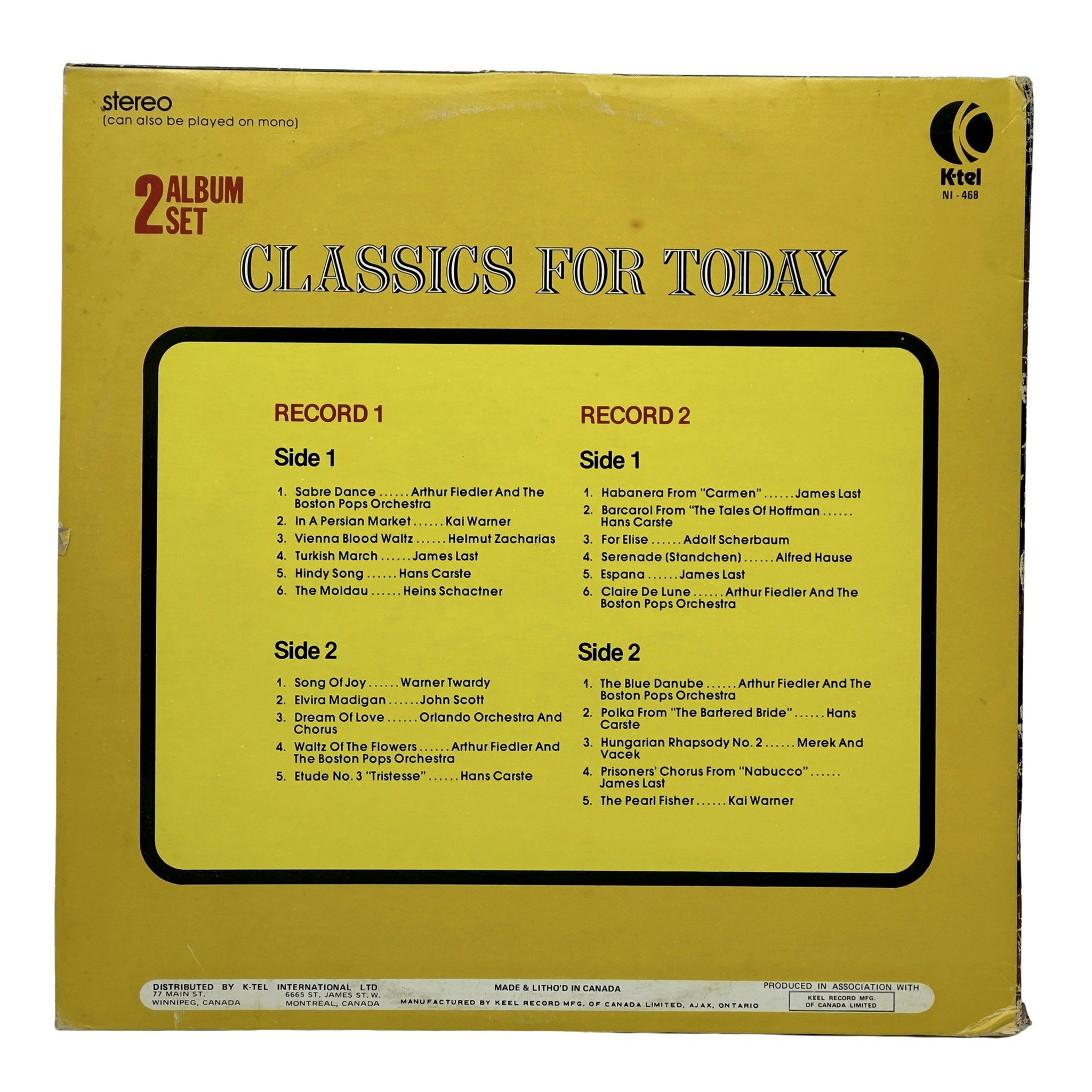 Classics For Today Vinyl 2 LP