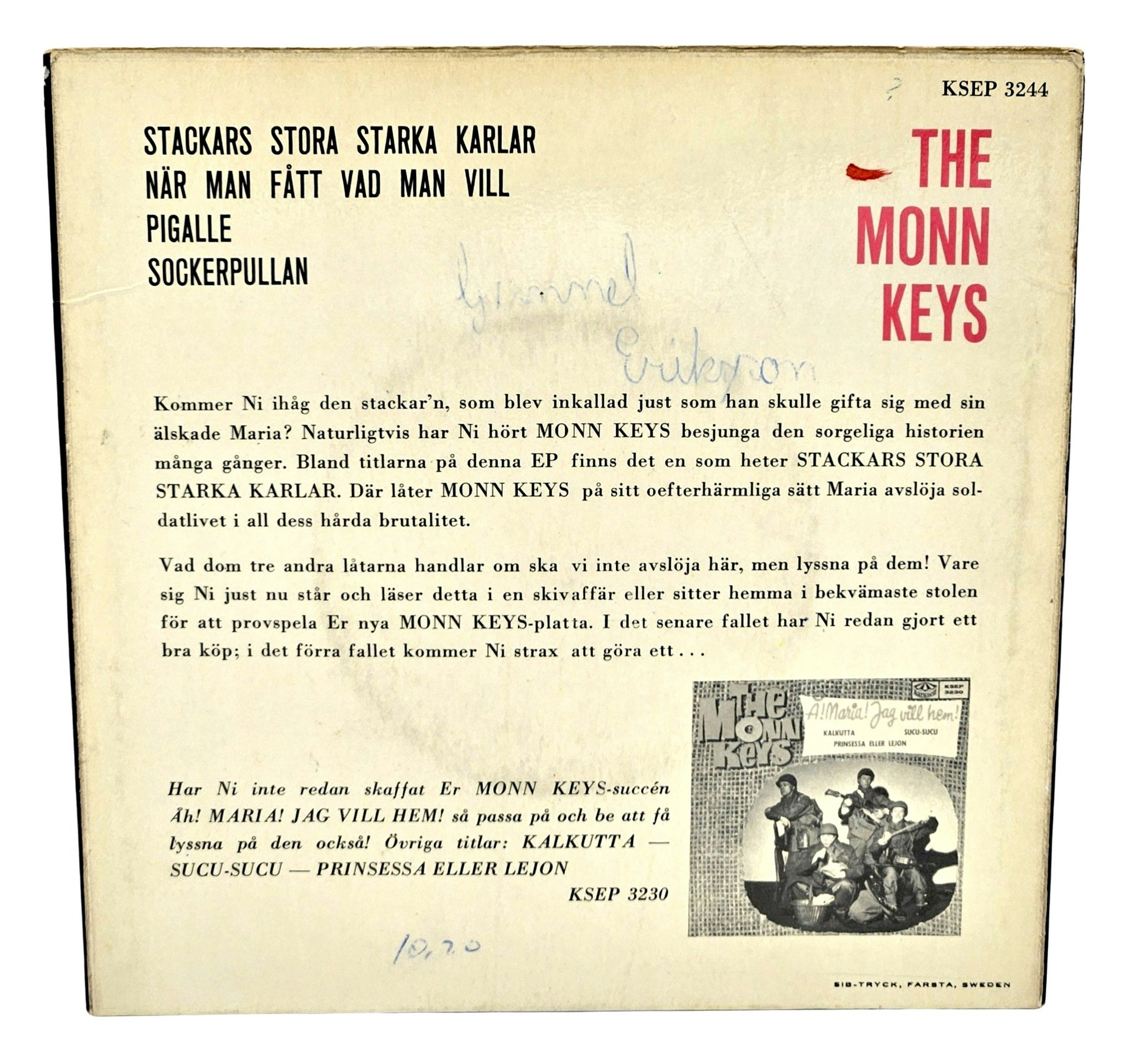 The Monn Keys, Stackars Stora Starka Karlar, Vinyl EP