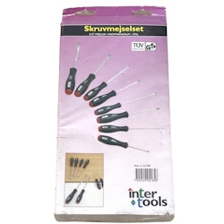Inter Tools Skruvmejselset, 8 st Mejslar I Kromvanadium