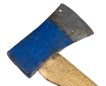 Blue Agdor Ax with leather cover
