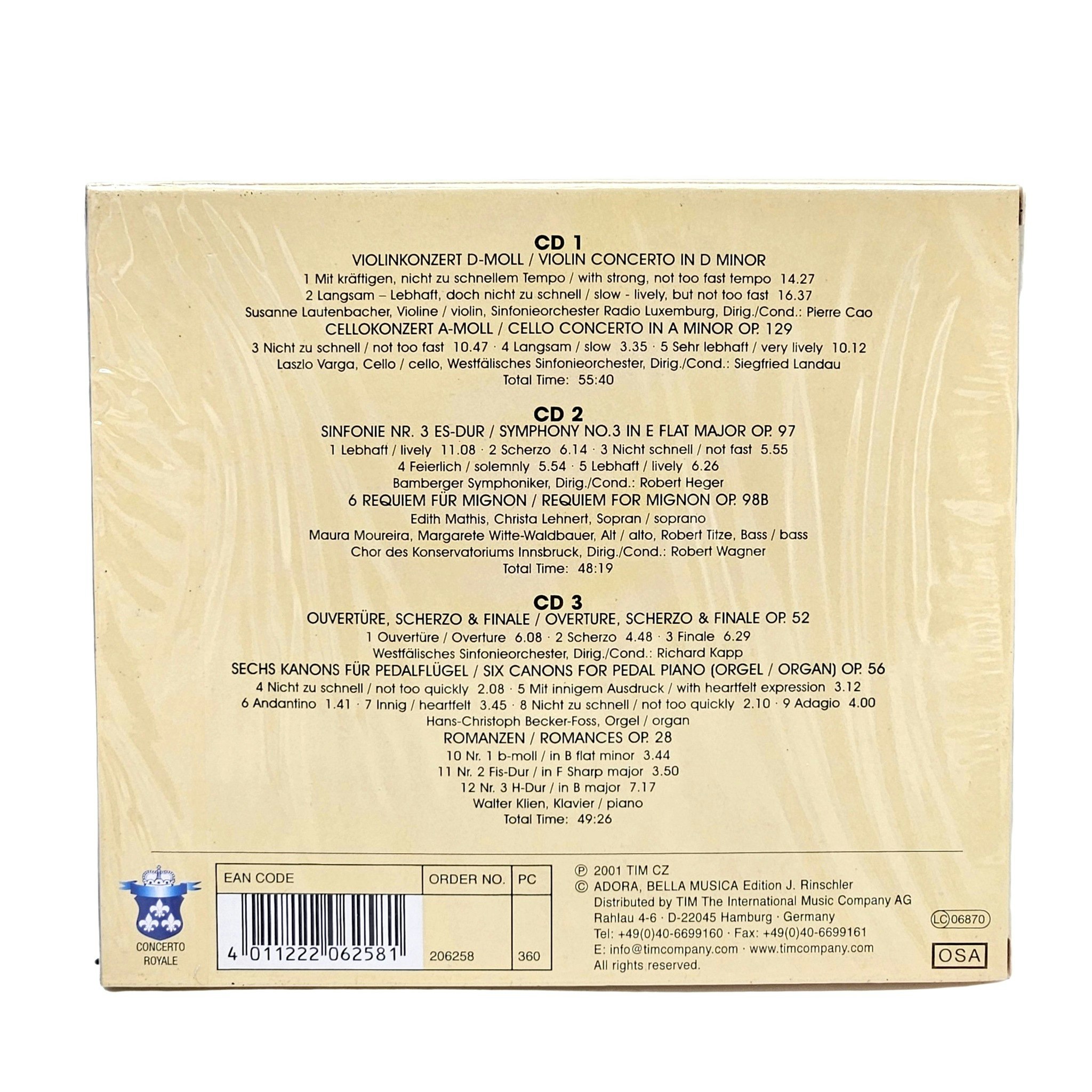 R. Schumann, 3 CD NY