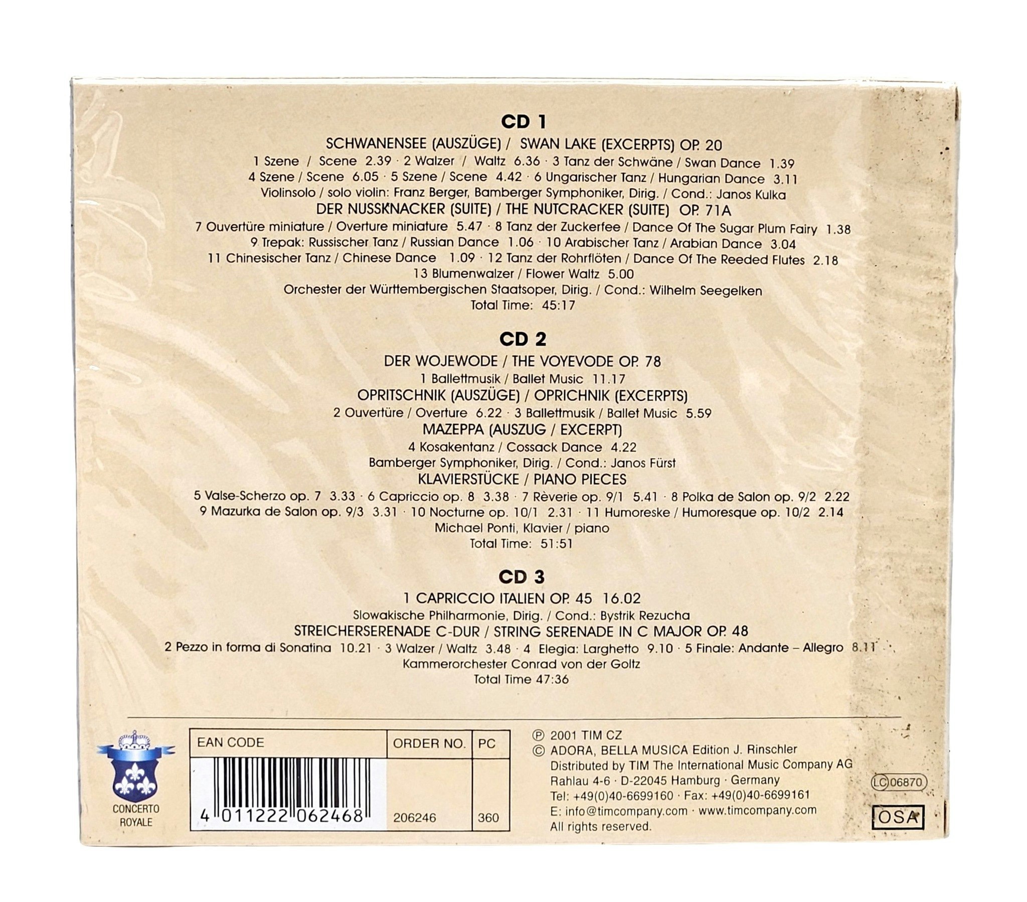 P.I. Tchaikovsky, 3 CD NY