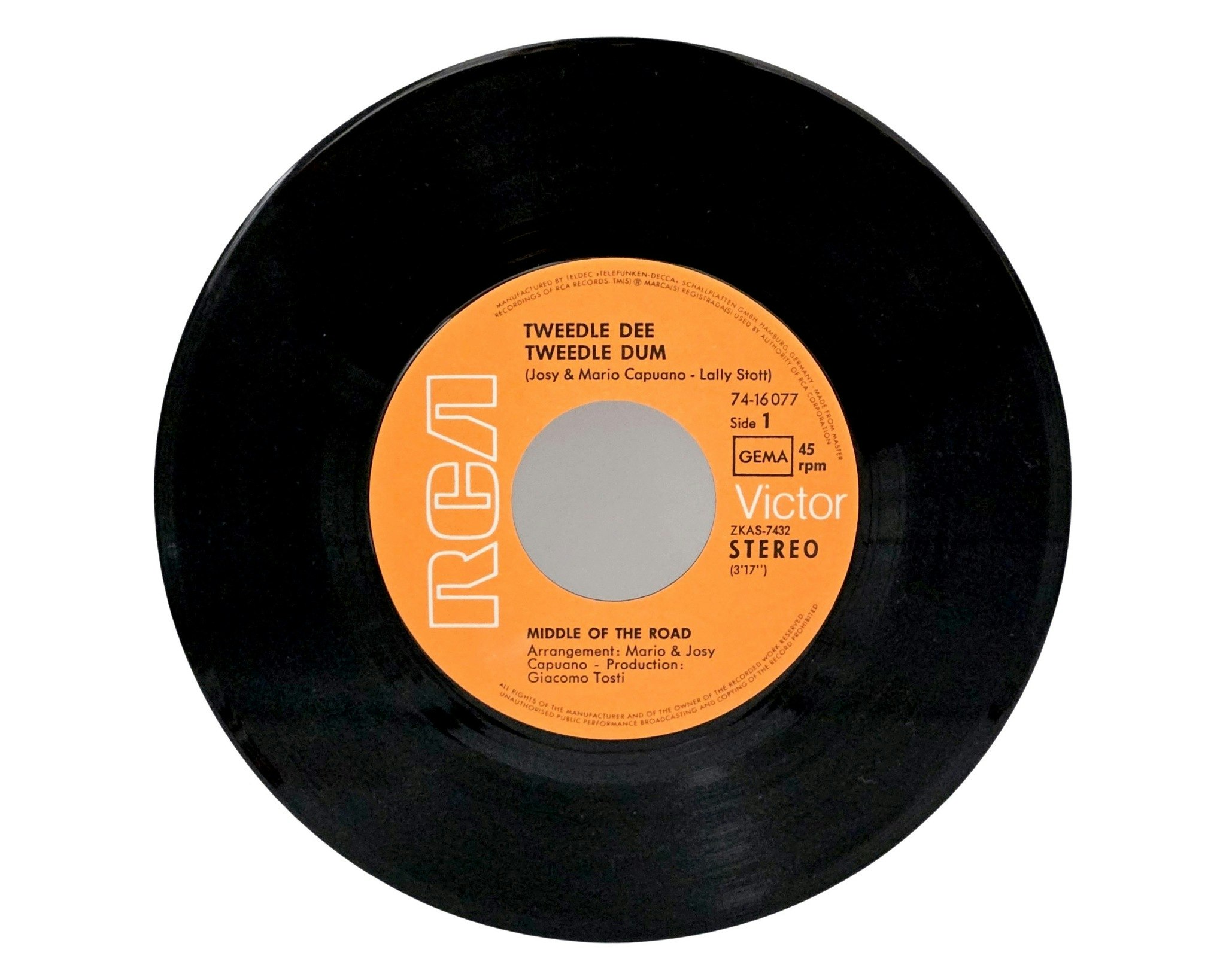 Middle Of The Road, Tweedle Dee Tweedle Dum, Vinyl Singel