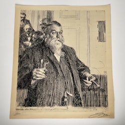 Anders Zorn (Sverige 1860-1920) En skål i Idun II