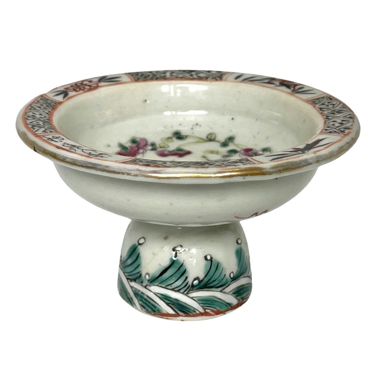 Skål på fod, porcelæn, Kina, 1800-tallet