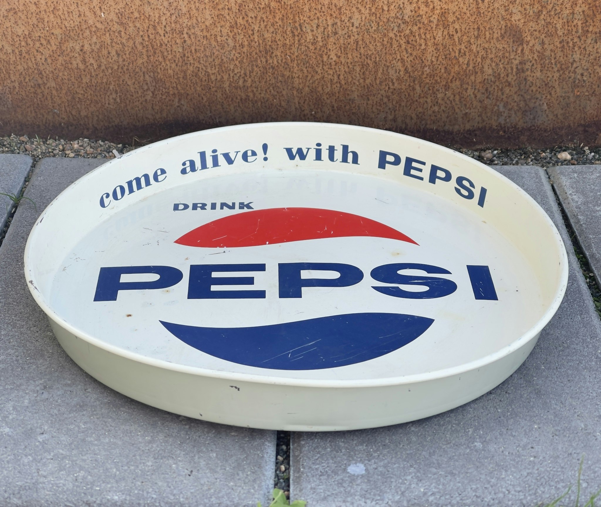 Zabytkowa plakietka reklamowa PEPSI, lata 60., Anglia