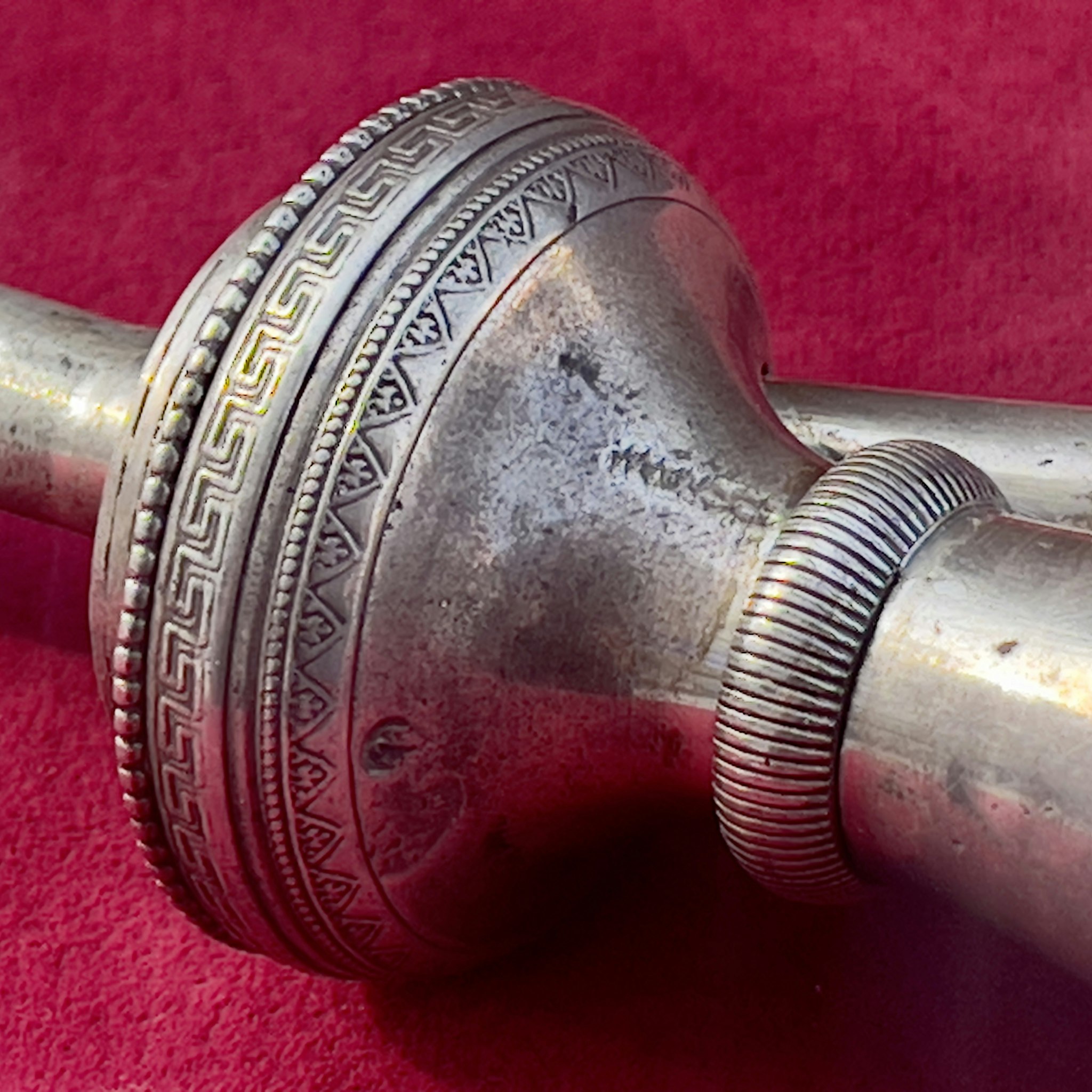 Cristal de Bohême pour chicha Ottoman en argent, vers 1820