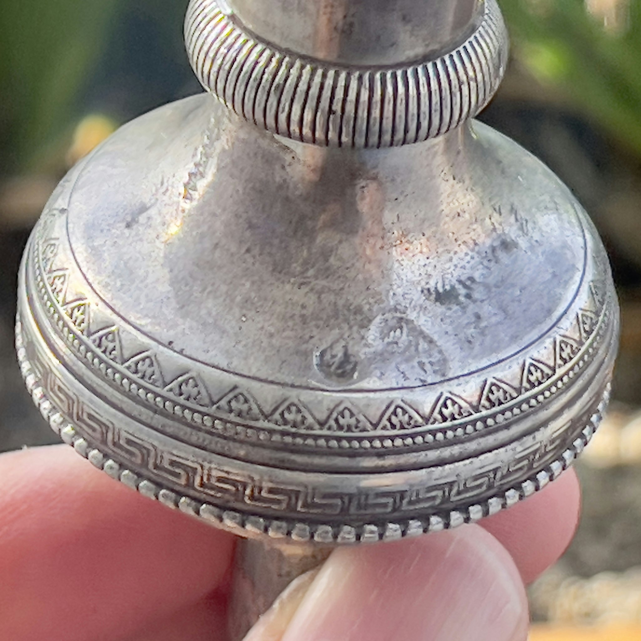 Cristal de Bohême pour chicha Ottoman en argent, vers 1820