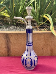 Cristal de Bohême pour chicha Ottoman en argent, vers 1820