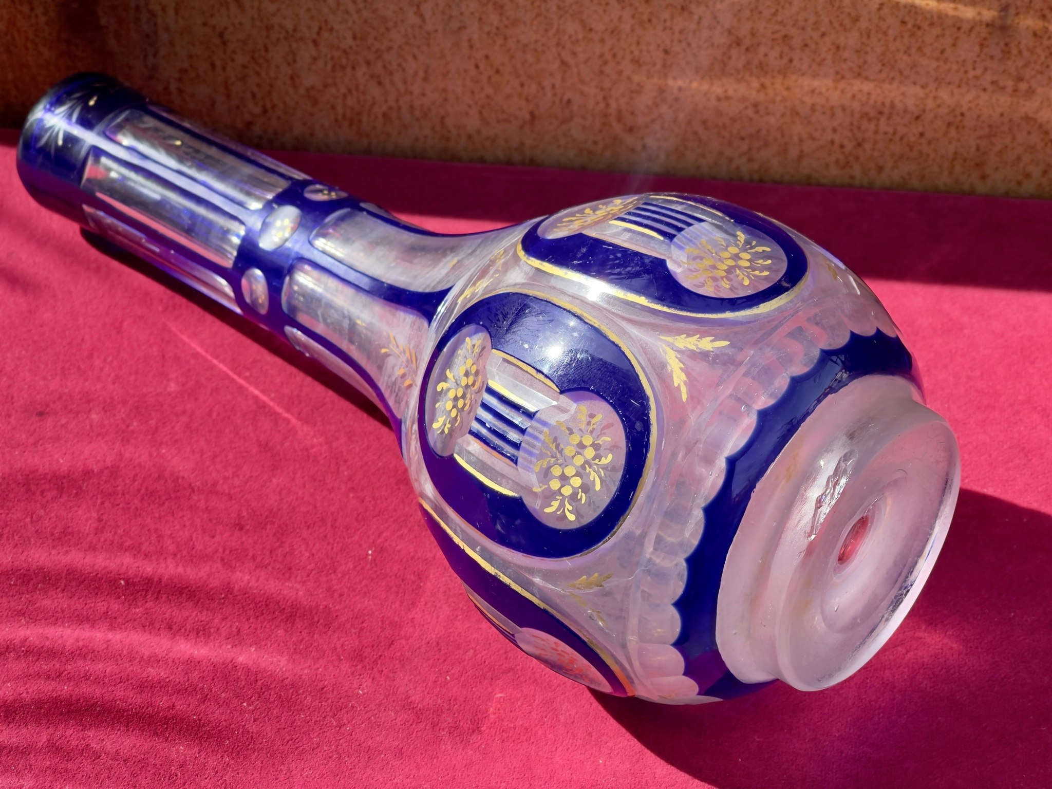 Cristal de Bohême pour chicha Ottoman en argent, vers 1820