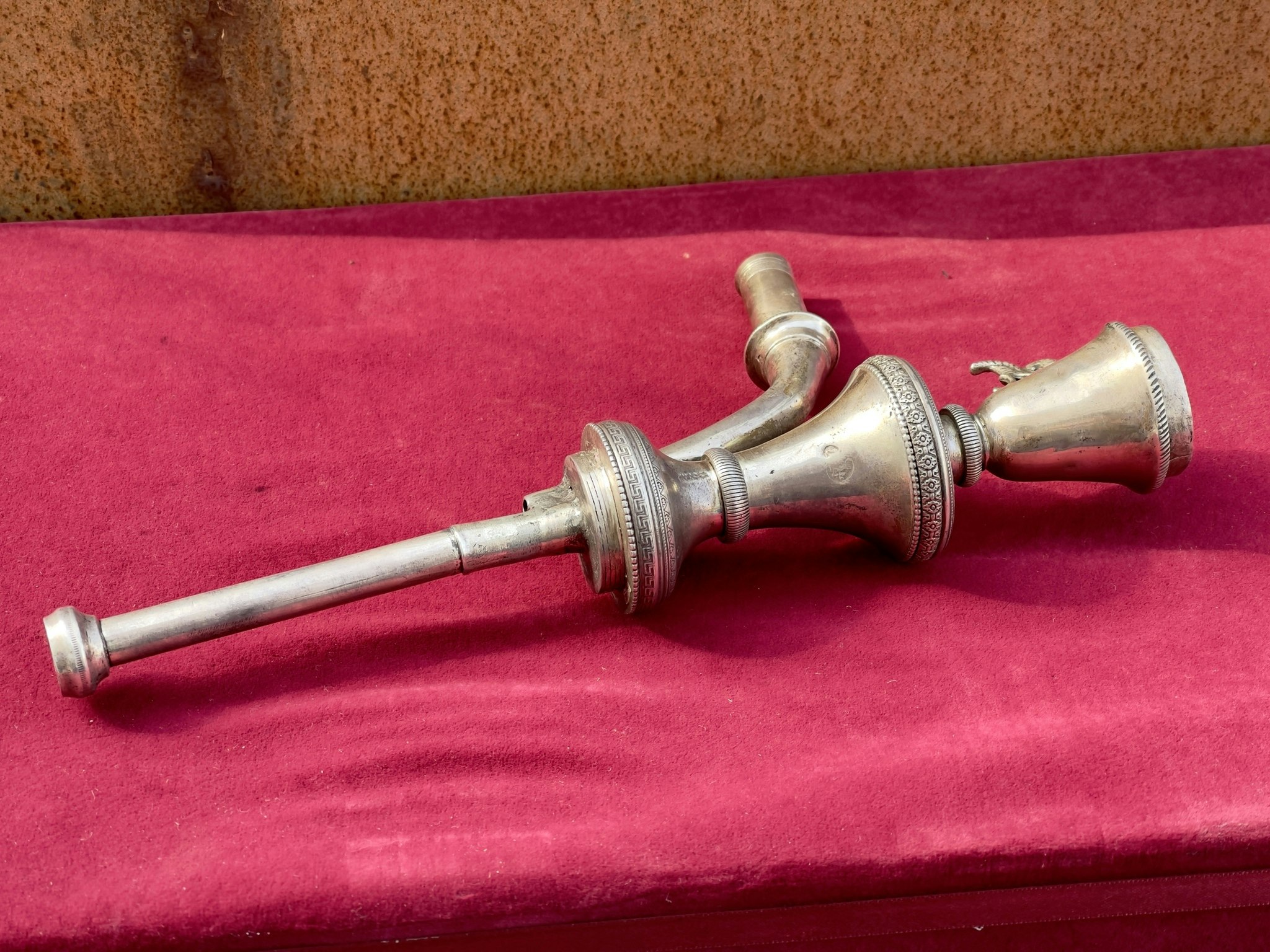Cristal de Bohême pour chicha Ottoman en argent, vers 1820