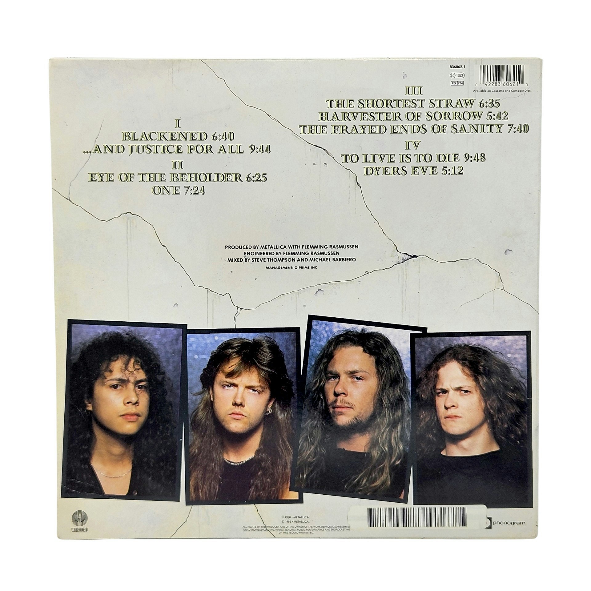 Metallica y justicia para todos, vinilo 2 LP, 1988 - Tigris