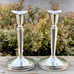 LJUSSTAKAR, ett par, silver, MGAB, Eric Löfman 1982