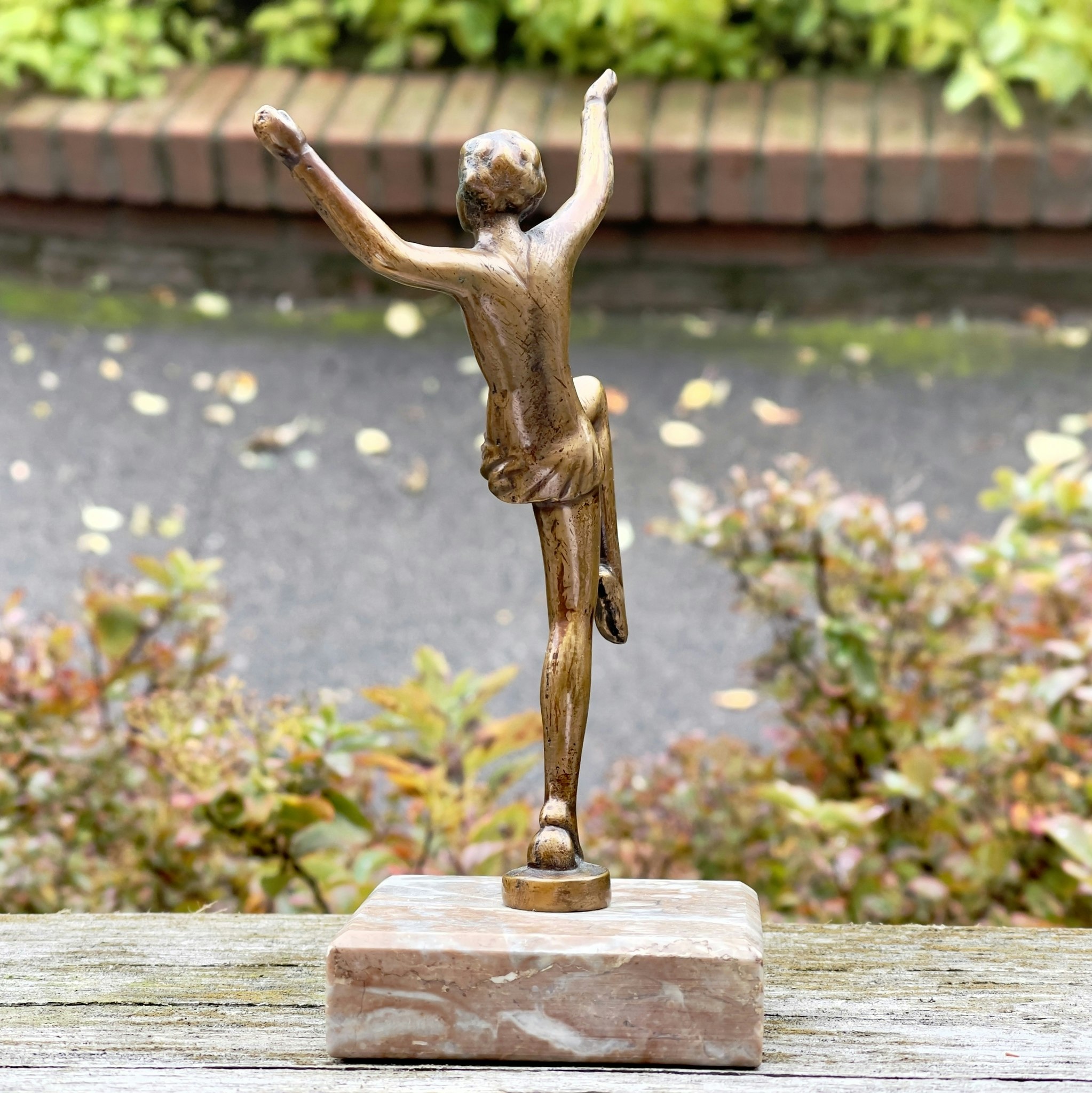 Dansande kvinna, skulptur, brons, Art Deco