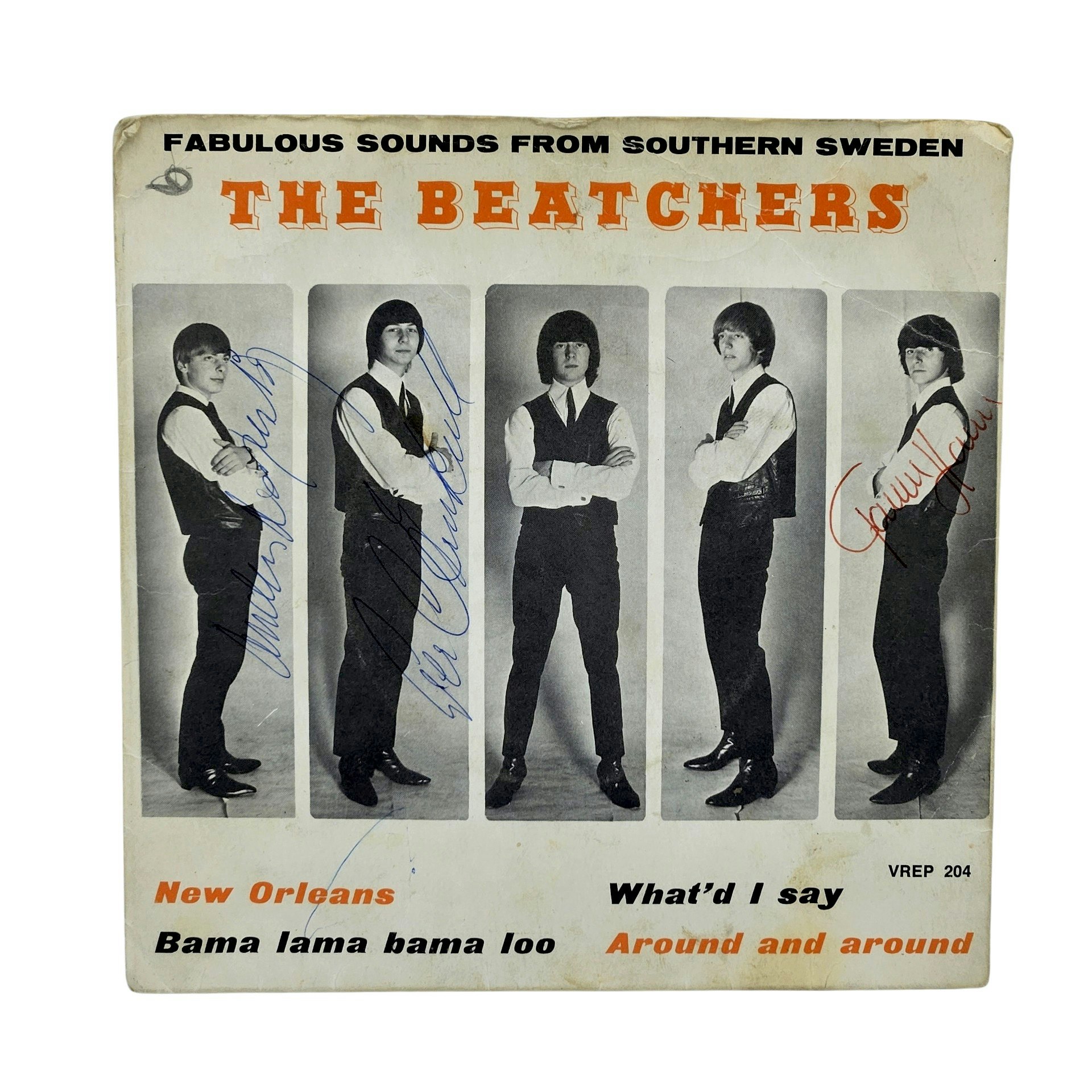 The Beatchers, fantastiske lyder fra Sør-Sverige med 3 autografer, Vinyl EP Lund Sverige