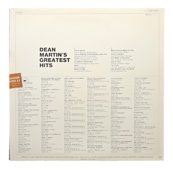 Dean Martin Greatest Hits, Vinyl LP