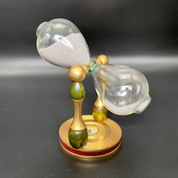 Sand timer clock with compass