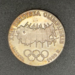 Srebrna moneta olimpijska Moskwa 1980
