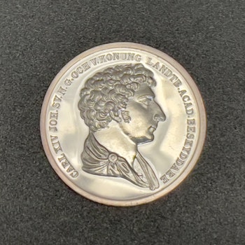 kung - Karl XIV Johan, silver medaljen