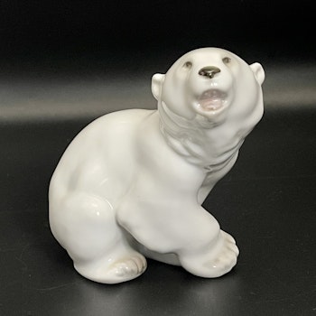 Isbjörns figurin, porslin, Lomonosov USSR