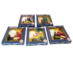 5 st, Marx Toys Snap Eeze, Disney Leksaksland Figuriner