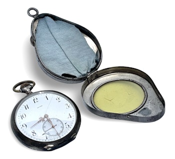 Invar pocket watch, CMI Galonne, silver