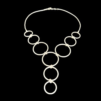 Necklace with loops in sterling silver SASB