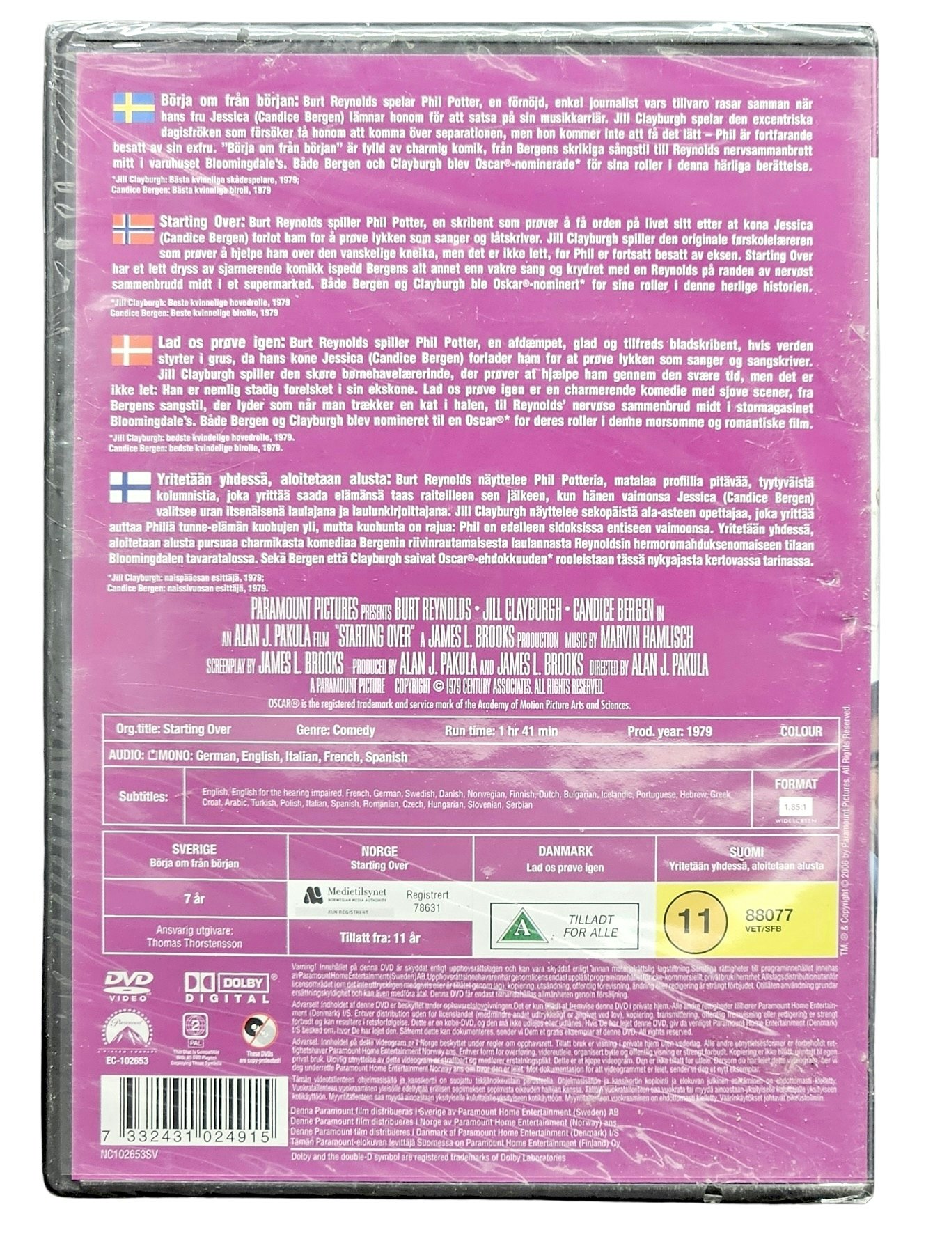 Starting Over, DVD NY