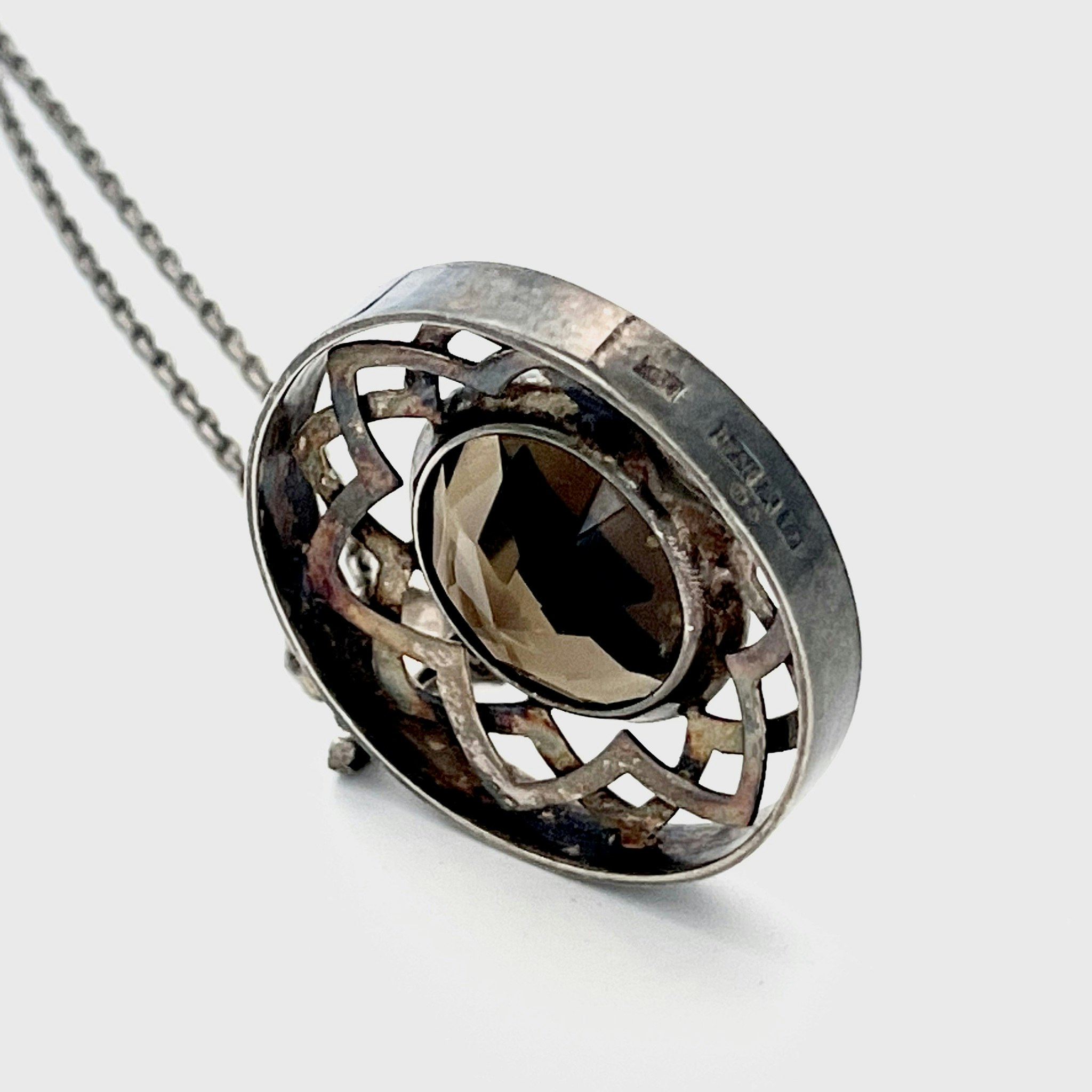 Kultaseppa Salovaara, silver Chain with smoky quartz pendant