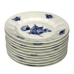 Royal Copenhagen 8549, 10 blue flower porcelain plates approx. 26 cm