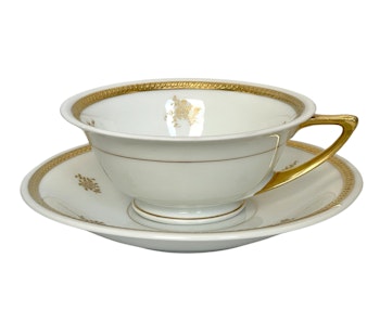 Tekopp gulddekor porslin, Rosenthal