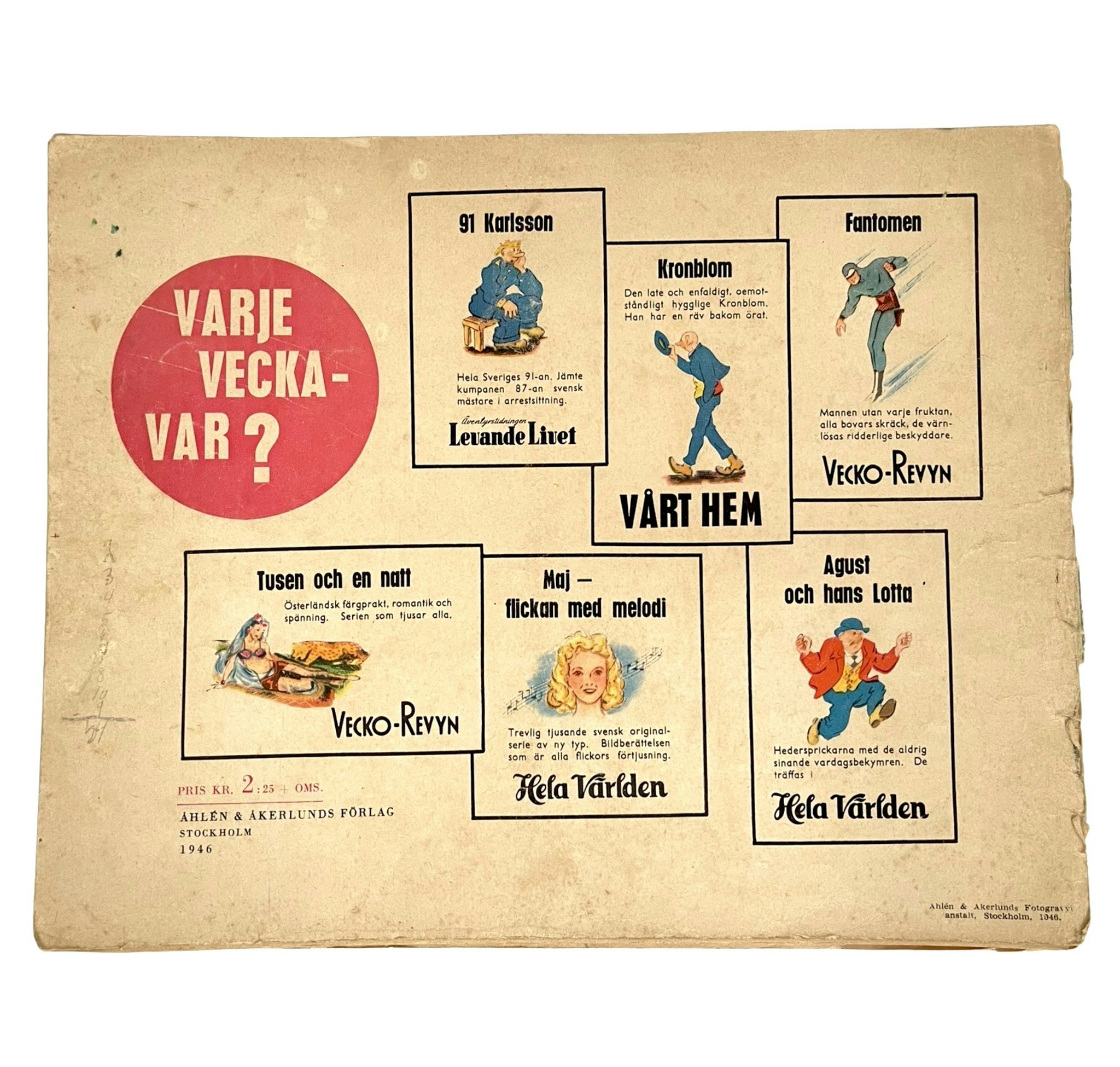 Karl Alfred 1946 Bragder och äventyr XI