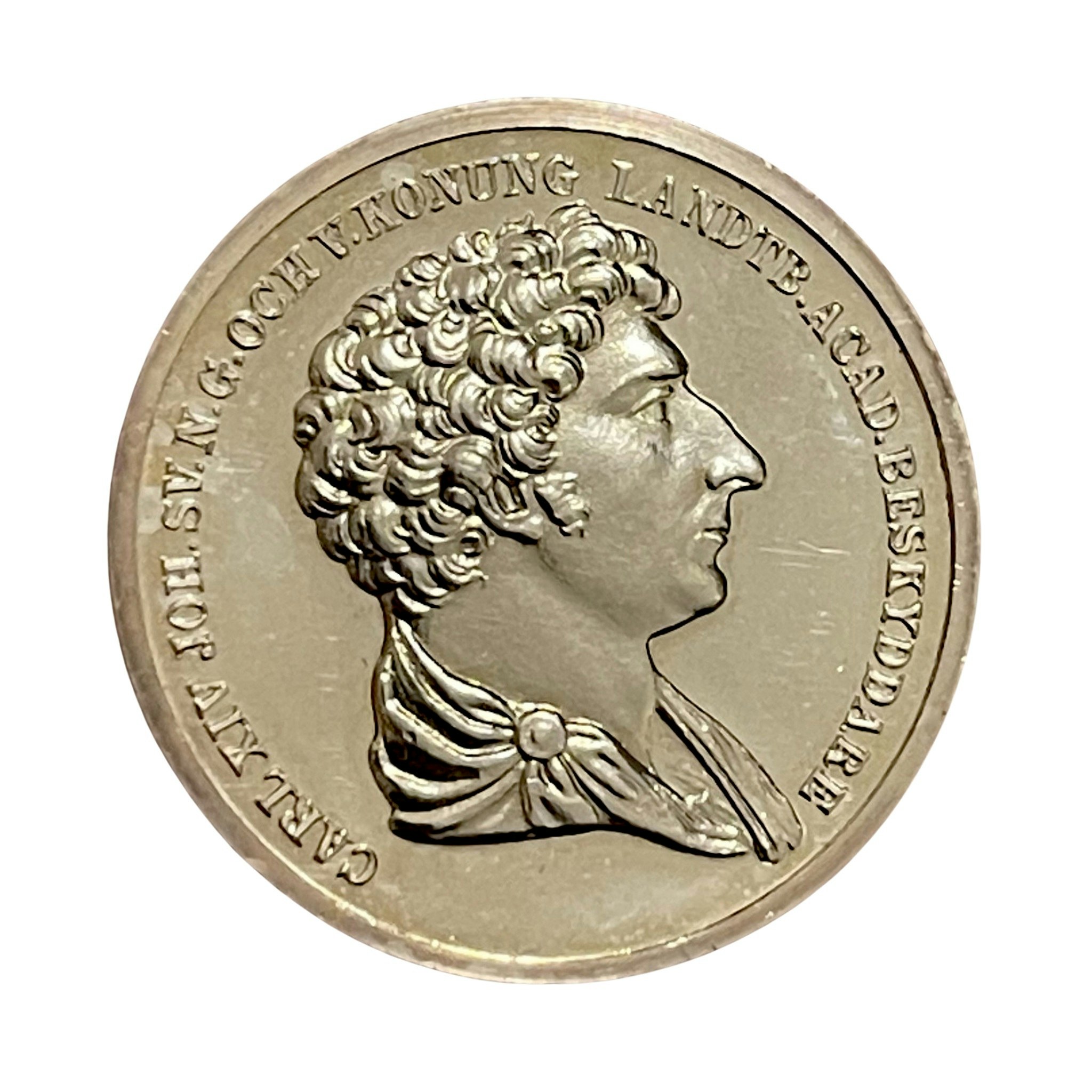 rey - Karl XIV Johan, medalla de plata