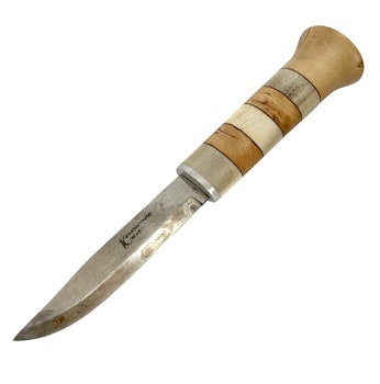 Samisk karesuando kniv, renhorn och trä