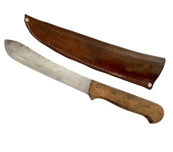 Vintage, Fishing knife with leather case