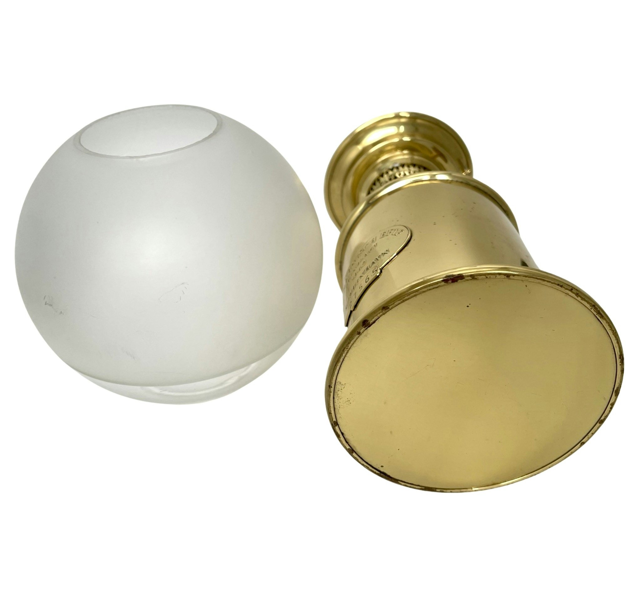 Fotogenlampa, mässing, GV Harnisch, Eftf, Kjøbenhavn design 27565