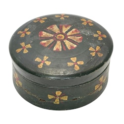 Smörask, allmoge målat trä, 1800-tal