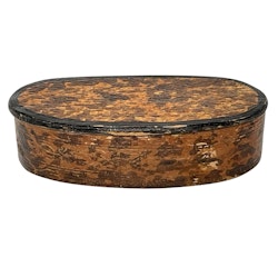 Caja de rapé antigua, longitud 9,5 cm