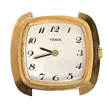 Vintage, YEMA fond acier inoxydable wristwatch