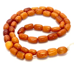 Antique Baltic egg yolk natural Amber Rosary / Necklace, 19th century Germany