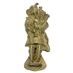 heurtoir de porte écossais en laiton vintage, heurtoir de porte de cornemuse rustique