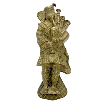 Vintage Brass Scottish Door Knocker, Rustic Säkkipilli Door Knocker