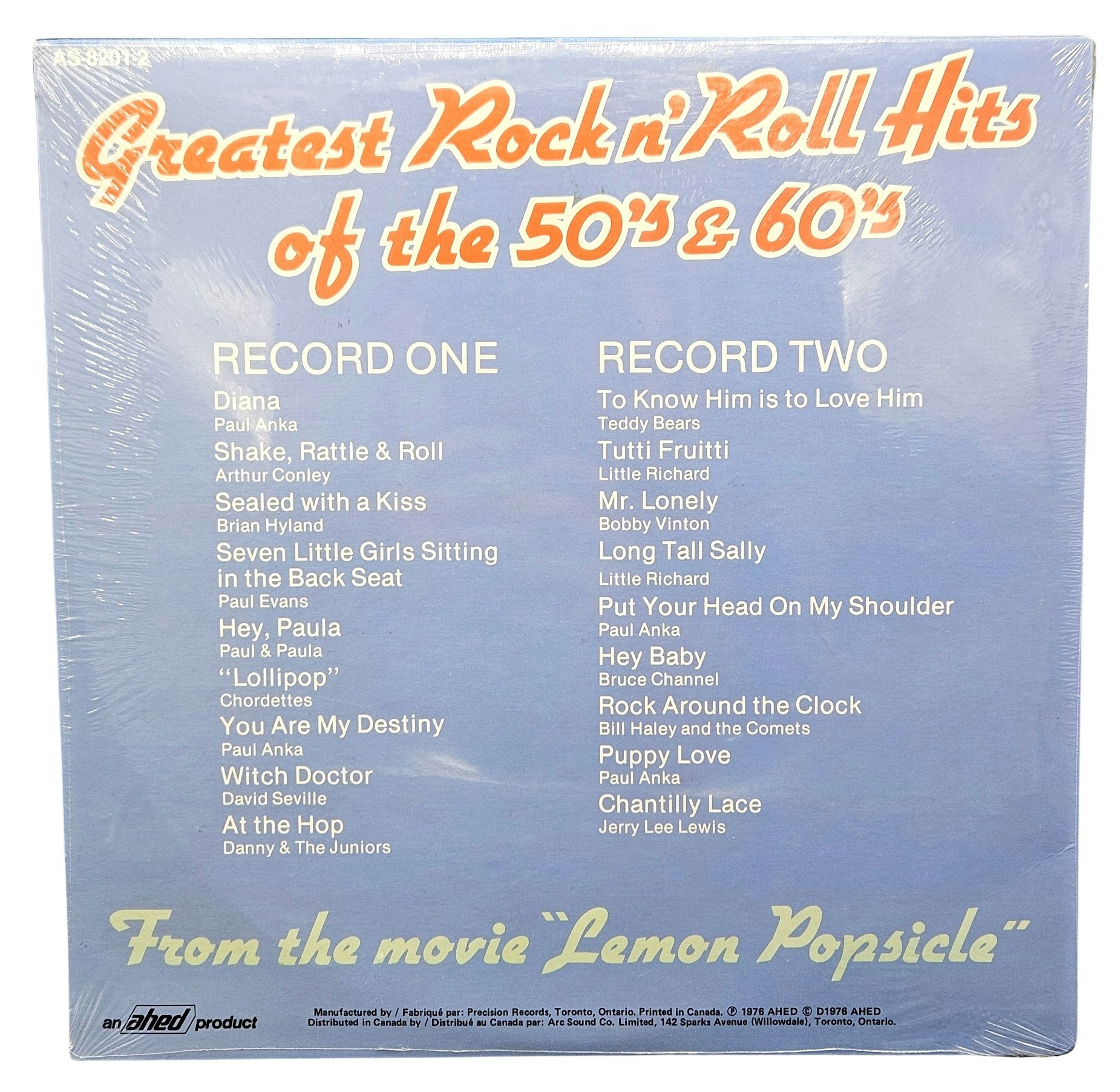 Greatest Rock N Roll Hits, 50s to 60s, LP NY