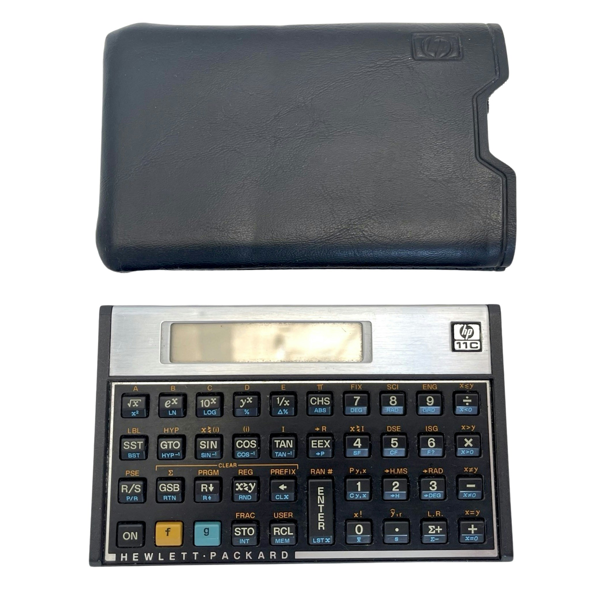 Vintage, Hewlett-Packard HP-11C kalkylator med fodral