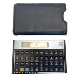 Vintage Hewlett-Packard HP-11C lommeregner med etui