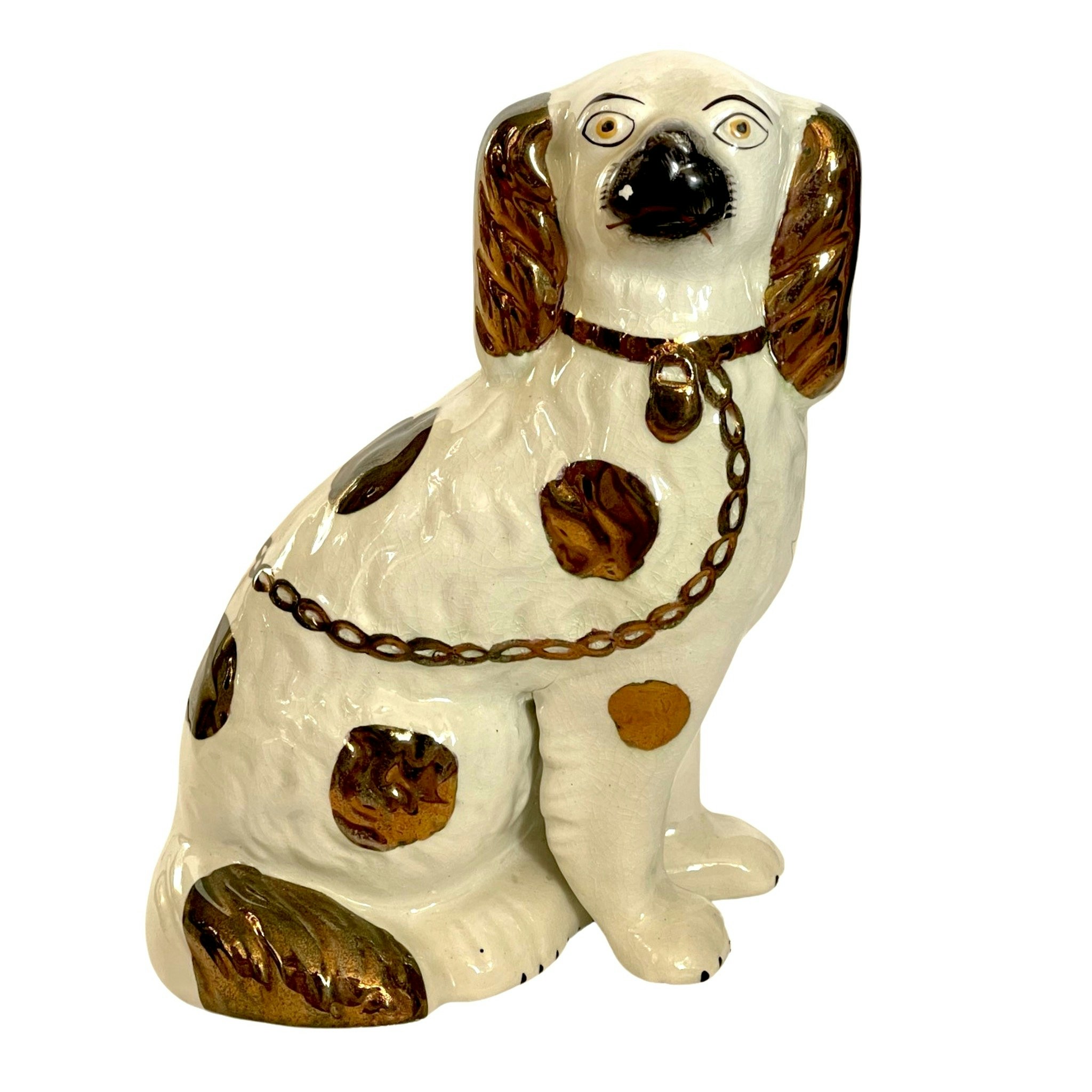 Figurine, chien anglais, porcelaine