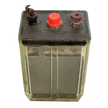Batteri med glashölje, tidigt 1900-tal