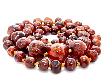 Antique natural Baltic amber collier, early 19th century